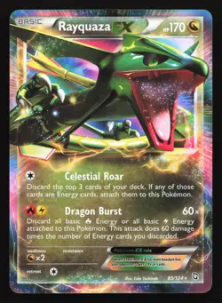 Pokemon Rayquaza EX 85/124 Dragons Exalted Ultra Rare Holo MP - Image 1