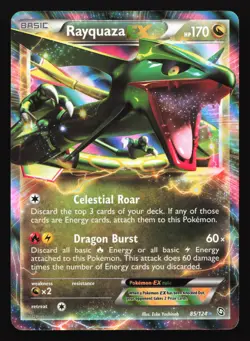 Pokemon Rayquaza EX 85/124 Dragons Exalted Ultra Rare Holo LP - Image 1