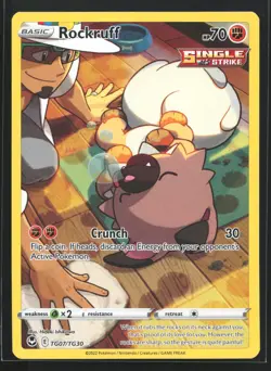 Pokemon Rockruff TG07 Silver Tempest Trainer Gallery Ultra Rare Holo NM - Image 1