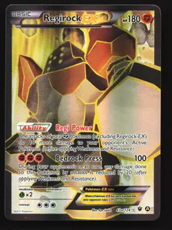 Pokemon Regirock EX 43a/124 XY Collection Alternate Art Full Art Holo Promo LP - Image 1