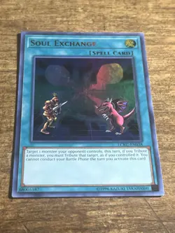 Yugioh! LP Soul Exchange - LCKC-EN038 - Ultra Rare - 1st Edition Lightly Played, - Image 1