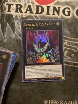 Yugioh Number 3: Cicada King BLAR-EN028 Ultra Rare 1st Ed NM - Image 1