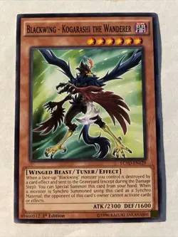 Yu-Gi-Oh! TCG Blackwing - Kogarashi the Wanderer, LC5D-EN129 Common 1st Ed NM - Image 1