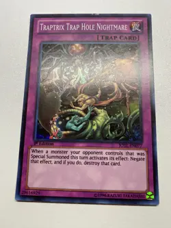 Yugioh Traptrix Trap Hole Nightmare 1st Edition Super Rare JOTL-EN077 HP - Image 1