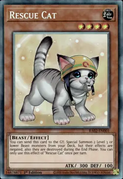 Rescue Cat (Alt Art) - Collector's Rare 1st Edition RA02-EN001 - NM - YuGiOh - Image 1