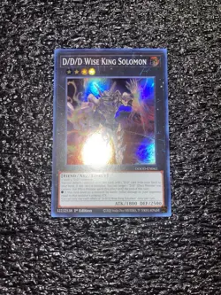 Yugioh! D/D/D Wise King Solomon DOOD-EN043 Super Rare 1st Edition Near Mint - Image 1