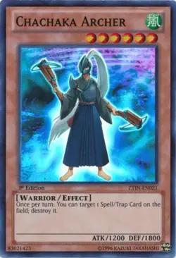Chachaka Archer - ZTIN-EN021 - Super Rare - 1st Edition - Lightly Played - Image 1