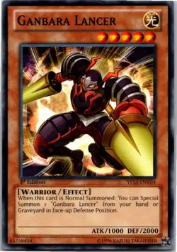 Yugioh Yu-Gi-Oh Ganbara Lancer YS13-ENV04 1st Edition V for Victory Free Ship! - Image 1