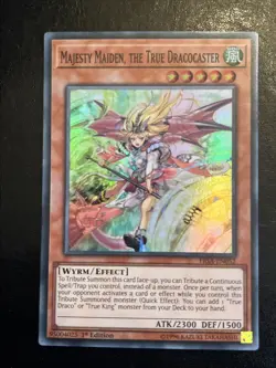 Yu-Gi-Oh TCG Majesty Maiden The True Dracocaster FIGA EN052 NM - Image 1