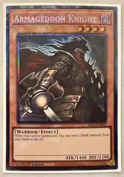 Armageddon Knight 1st Edition Prismatic Collector's Rare RA03-EN002 Yu-Gi-Oh! - Image 1