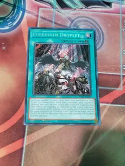 Yugioh! Forbidden Droplet RA01-EN064 Secret Rare Near Mint 1st Edition - Image 1