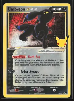 Umbreon Star 17/17 Celebrations: Classic Collection Pokemon Card - Image 1