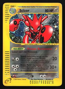 Scizor H21/H32 Aquapolis Holo Rare Pokemon Card - Image 1