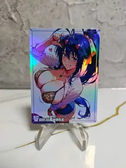 Akeno Himejima Trading Card Waifu Goddess Story Anime Girl holo Karte Manga Full - Image 1