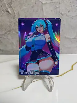 hatsune miku trading card Waifu Goddess Story Anime Girl holo card manga full - Image 1