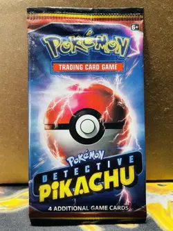 SEALED Pokemon Detective Pikachu Booster Pack - 4 Cards/Pack - NEW - Image 1