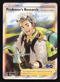 Professor's Research (Full Art) 078/078 Pokemon GO Ultra Rare Pokemon Card - Image 1