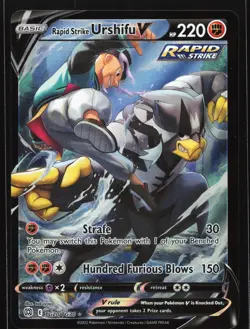 Rapid Strike Urshifu V TG20 Brilliant Stars Ultra Rare Pokemon Card - Image 1