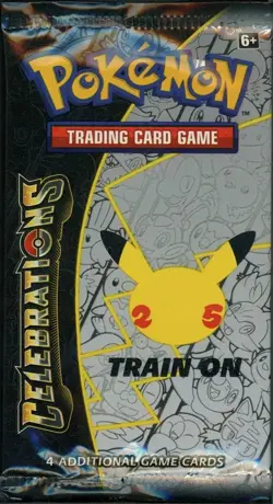 SEALED Pokemon Celebrations 25th Anniversary Booster Pack - 4 Cards/Pack - NEW - Image 2