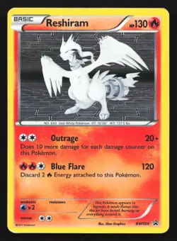 Reshiram BW004 Black and White Black Star Promo Pokemon Card - Image 1