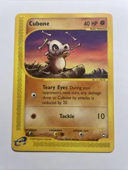 Cubone 72/147 Aquapolis Pokemon TCG Card Regular Non-Holo - Image 1