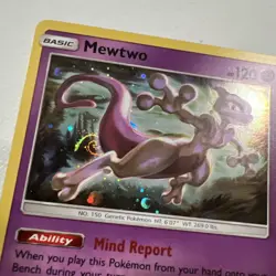 Mewtwo SM214 - Black Star Promo - Holo Pokemon Card - Near Mint (NM) W/SWIRL - Image 1