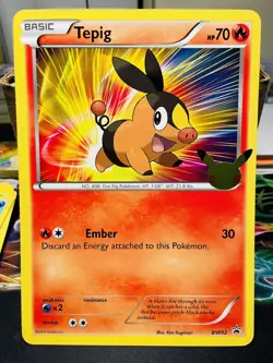 Pokemon Tepig BW02 First Partner Pack 25th Anniversary Jumbo Promo Card - Image 2