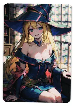 DARK MAGICIAN GIRL YU-GI-OH Foil PRISM Holo CCG Anime Custom Card - Image 1