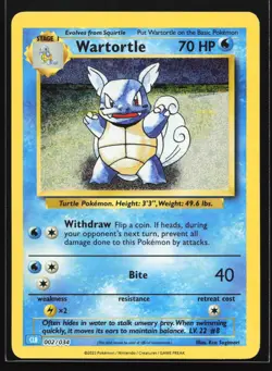 Pokemon Wartortle 002/034 CLB Trading Card Game Classic Blastoise Deck Holo NM - Image 1