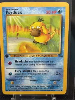 Pokemon TCG Psyduck Fossil, 1st Edition Common Card, Near Mint Condition - Image 2