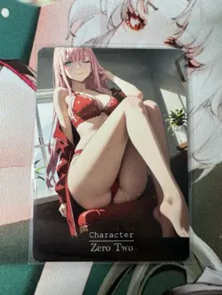 Zero Two Darling In The Franxx hentai Anime Doujin Waifu Custom Art Card - Image 1
