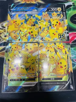 Pokemon Pikachu V-Union 025/026/027/028 JPN S8a 25th Anniversary 4 Card Set NM - Image 1