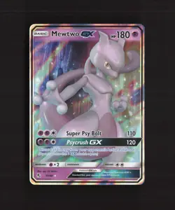 Mewtwo GX 31/68 SM Hidden Fates Ultra Rare Holo Pokemon Card NM - Image 1