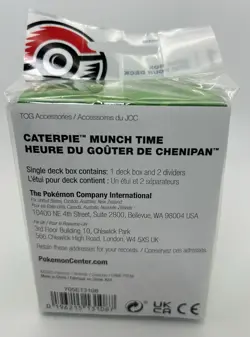 Caterpie Munch Time Bug Pokemon Center Cards Deck Box NEW SEALED Boxes 2025 - Image 2