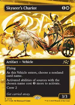 MTG Skyseer's Chariot 518 Aetherdrift Rare First Place Foil Borderless - Image 1