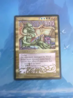 MTG Edward Beard Signed "Nicol Bolas” Legends Magic The Gathering - Image 1