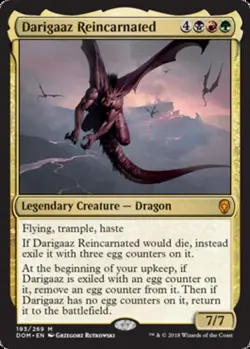 Slightly Played, English - 1 x MTG Darigaaz Reincarnated - Foil Dominaria - Image 1