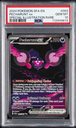 2024 POKEMON SFA EN-SHROUDED FABLE SPECIAL ILLUSTRATION RARE PECHARUNT EX PSA 10 - Image 1