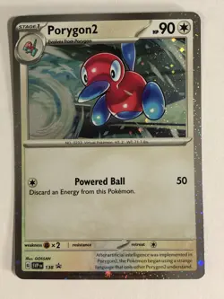Pokemon TCG Promo SVP 138 Holographic Porygon2 w Swirl Near Mint - Image 1