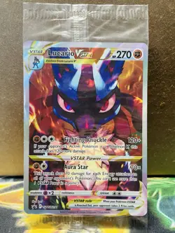 SEALED Pokemon Lucario VSTAR SWSH291 Crown Zenith ETB Holo Black Star Promo DMG - Image 1