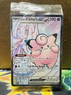 SEALED Pokemon Lillie's Clefairy ex SVP 195 Scarlet & Violet Black Star Promo - Image 1