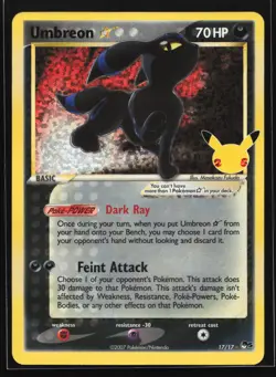 Umbreon Gold Star 17/17 Celebrations Ultra Rare Pokemon Card - Image 1