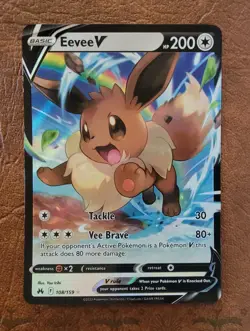 Eevee V #108/159 Crown Zenith Holo Ultra Rare Pokemon TCG - Image 1
