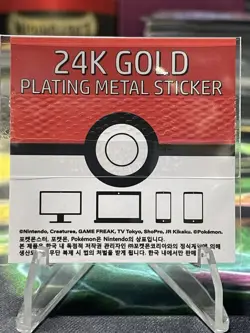 Wartortle 24k Gold Plated Pokemon Sticker Korean Striking Popping Candy - Image 2