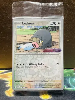 SEALED Pokemon Lechonk 156/198 Scarlet & Violet STAMPED Best Buy Promo - Image 1