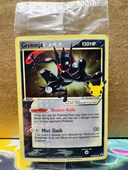 SEALED Pokemon Greninja Gold Star SWSH144 Celebrations ETB Black Star Promo NM - Image 1