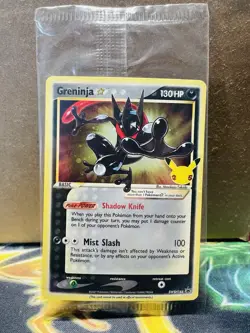 SEALED Pokemon Greninja Gold Star SWSH144 Celebrations ETB Black Star Promo DMG - Image 1