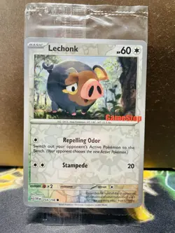 SEALED Pokemon Lechonk 154/198 Scarlet & Violet GameStop Reverse Holo Promo - Image 1
