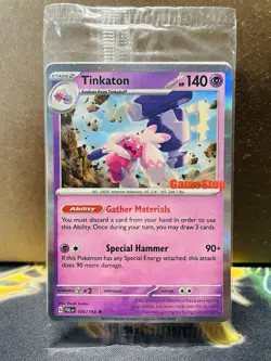 SEALED Pokemon Tinkaton 105/193 Paldea Evolved GameStop Stamped Holo Rare Promo - Image 1