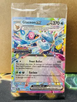 SEALED Pokemon Glaceon ex 026/131 Prismatic Evolutions Surprise Box Holo Promo - Image 1